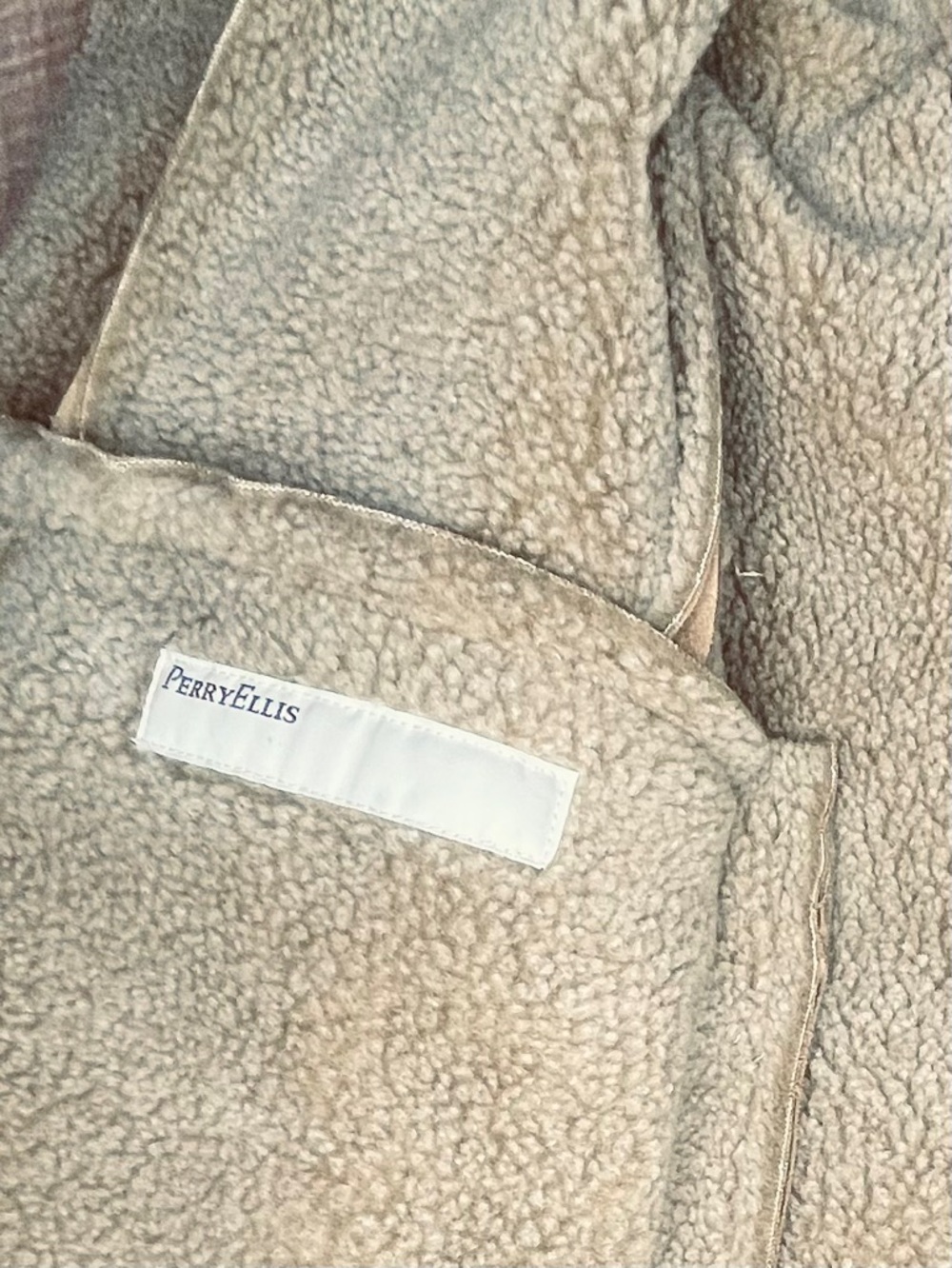 Perry Ellis Faux Suede‎ Sherpa Western Rancher Jacket NWT L Cozy Luxe - Picture 6 of 9